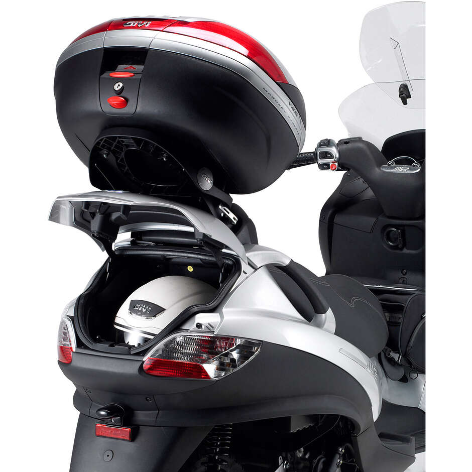 Attacco posteriore "ribaltabile" per bauletto Monokey Givi SR134 Per PIAGGIO Mp3 125-250-300-400 (06 > 11); Mp3 Touring 300 - 400 (11) / Mp3 Business 500 / SPORT 500 (12 > 13)  Mp3 300 Business / SPORT (12 > 14)