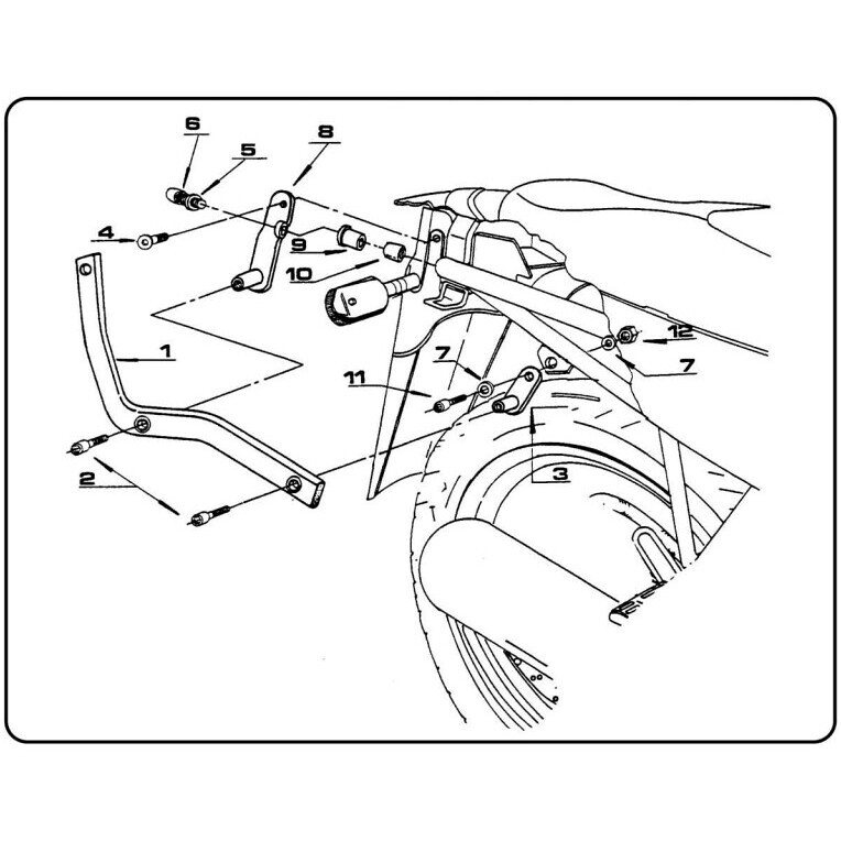 Attacco posteriore specifico per bauletto MONOKEY® o MONOLOC taglia un