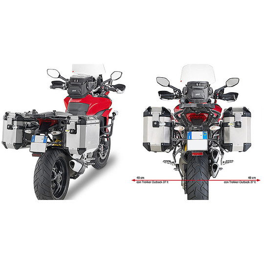 Attaque spécifique pour les valises latérales Givi Monokey CamSide Trekker Outback Ducati Multistrada 950 (17-18)