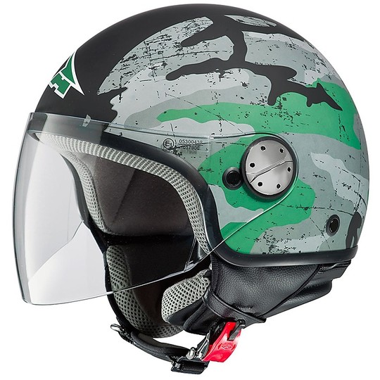 Axo Moto Jet Helmet With Subway Camouflage Visor