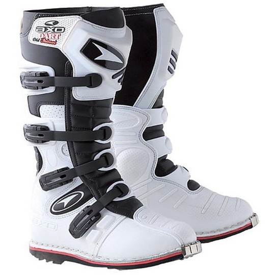 Axo Stiefel Moto Cross Terrain Modell Old School Black and White