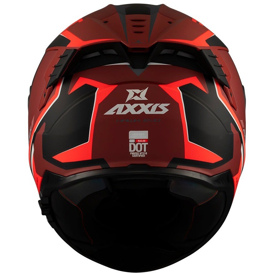 Axxis FF122SV Hawk Evo SV Dark Titan B5 Schwarz-Rot Integralhelm	