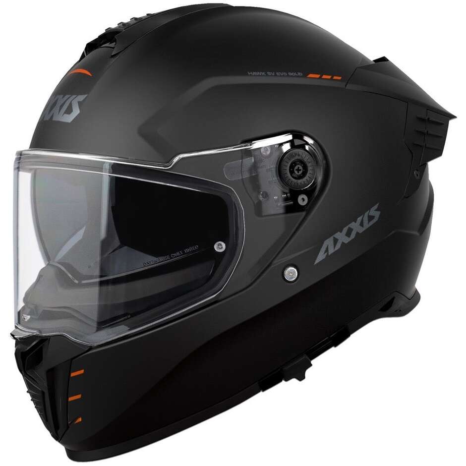 Casque intégral moto Axxis FF122SV Hawk Evo SV Solid A1, noir mat