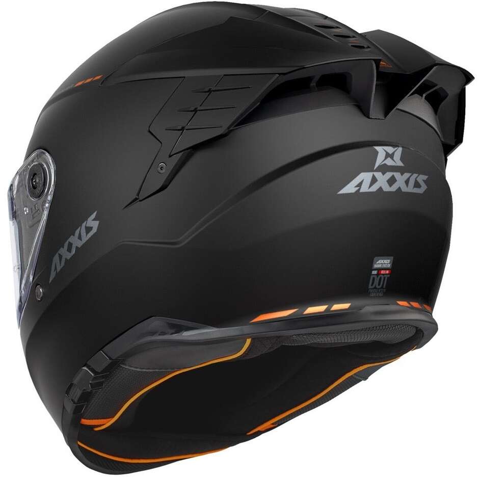 Casque intégral moto Axxis FF122SV Hawk Evo SV Solid A1, noir mat