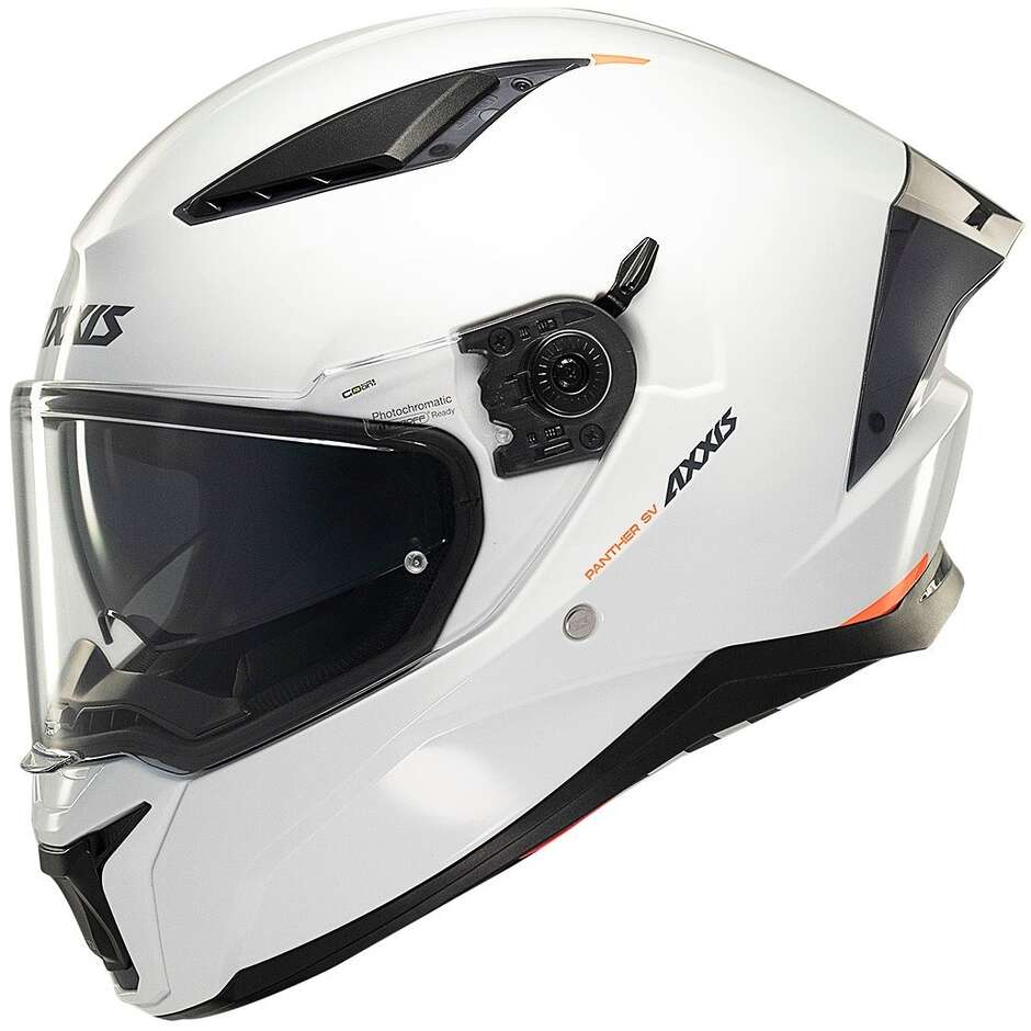 Axxis FF130SV Panther SV Solid A0 Integralhelm für Motorräder, Weiß