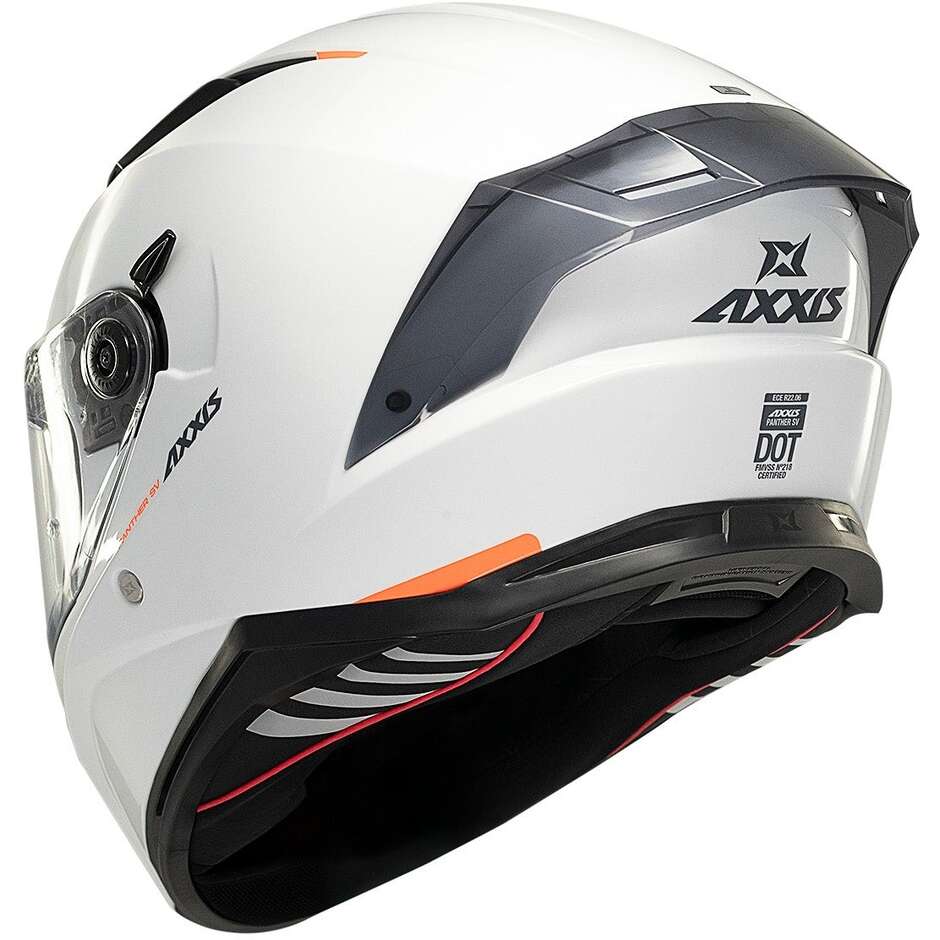 Axxis FF130SV Panther SV Solid A0 Integralhelm für Motorräder, Weiß