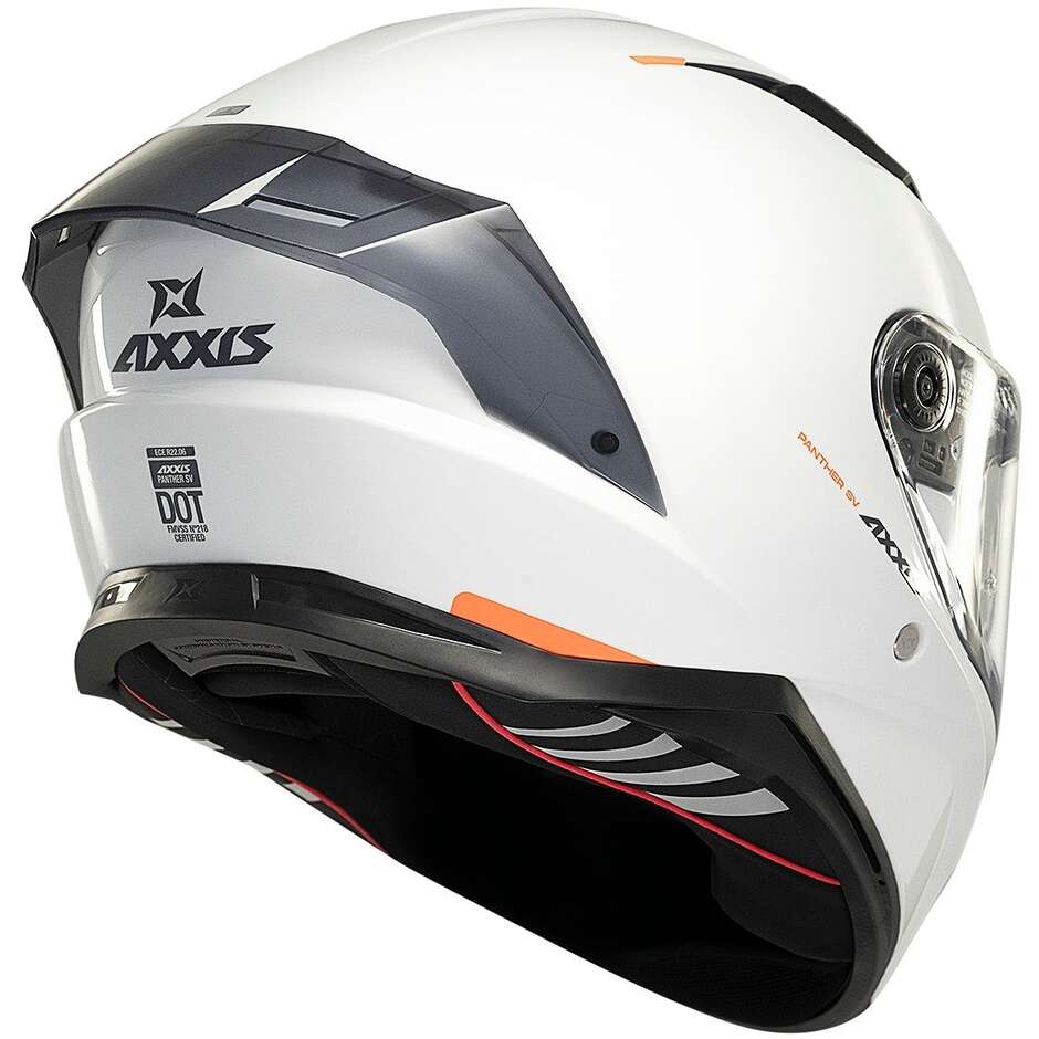 Axxis FF130SV Panther SV Solid A0 Integralhelm für Motorräder, Weiß