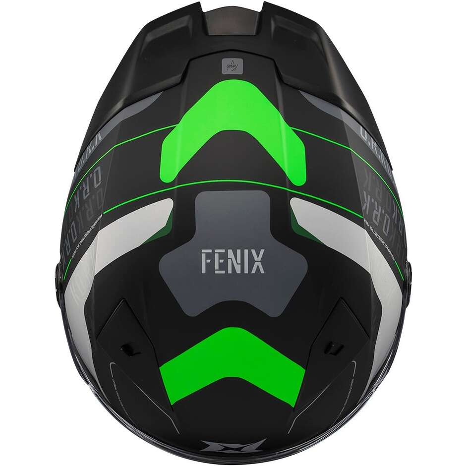 Axxis FF132 Fenix Ork B6 Integralhelm für Motorräder, Schwarz/Grün