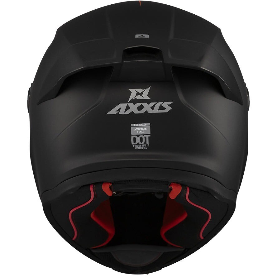 Axxis FF132 Fenix Solid A1 Integralhelm für Motorräder, Mattschwarz