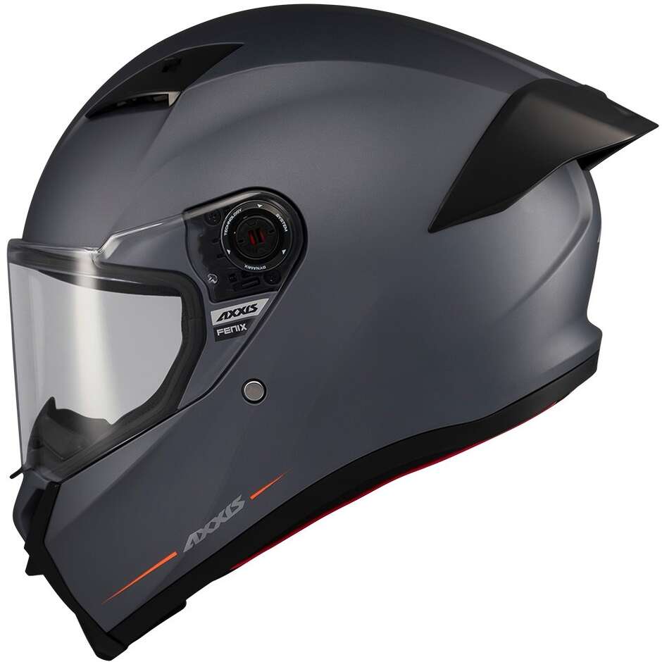 Axxis FF132 Fenix Solid A12 Integralhelm für Motorräder, Matt Anthrazit