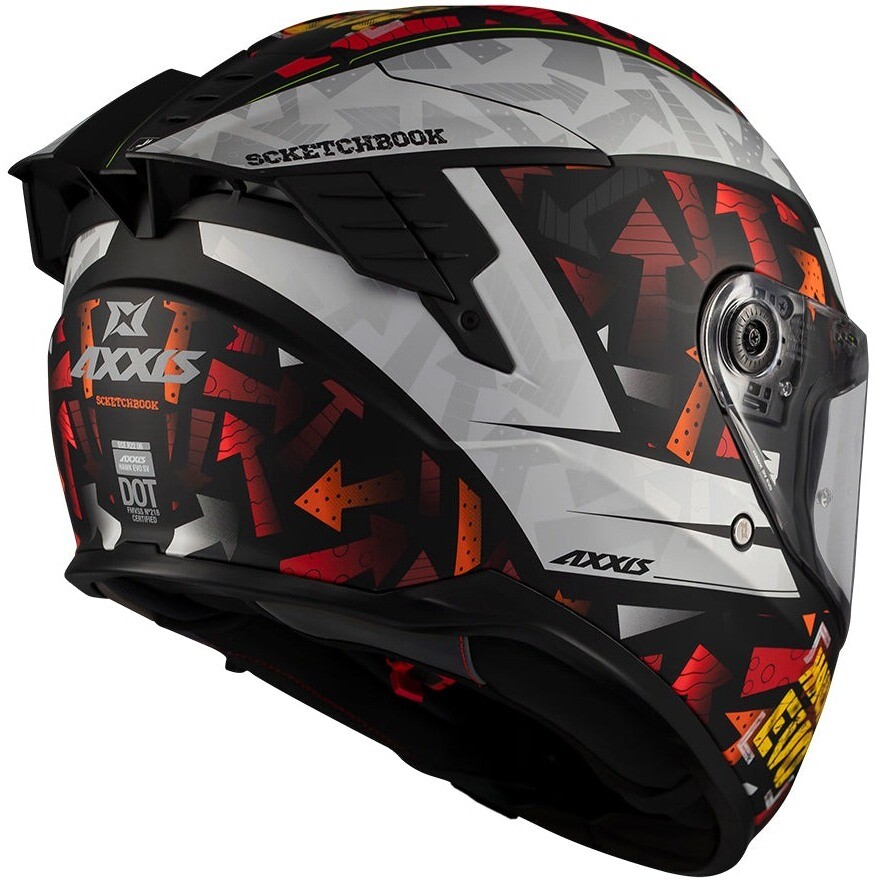 Axxis Integralhelm ff122sv Hawk Evo Sv Skizzenbuch B2