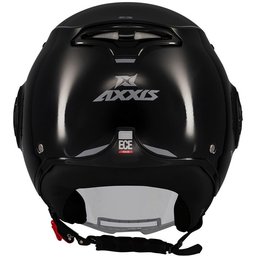 Axxis Jet Motorcycle Helmet of513b Metro S V2 Solid A1 Glossy Black
