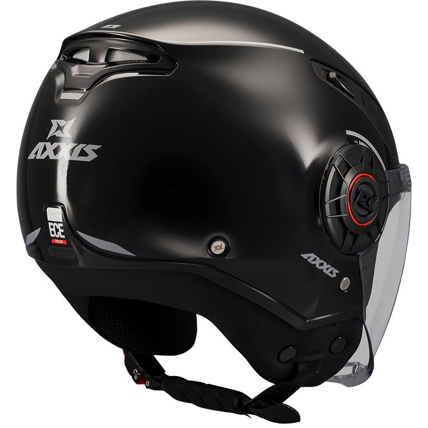 Axxis Jet Motorcycle Helmet of513b Metro S V2 Solid A1 Glossy Black