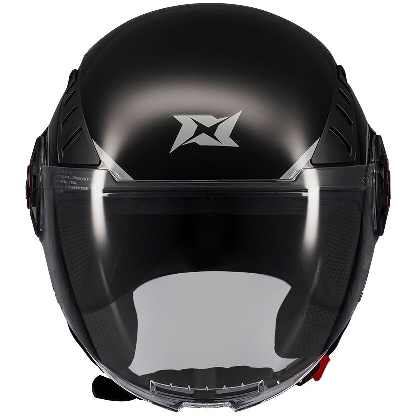 Axxis Jet Motorcycle Helmet of513b Metro S V2 Solid A1 Glossy Black