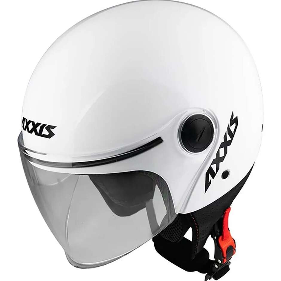 Axxis Jet of501b Square S Solid A0 Pearl White Motorradhelm