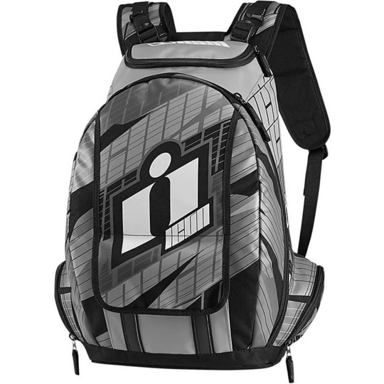 Backpack Icon Old Skool Motorcycles Technical Grey