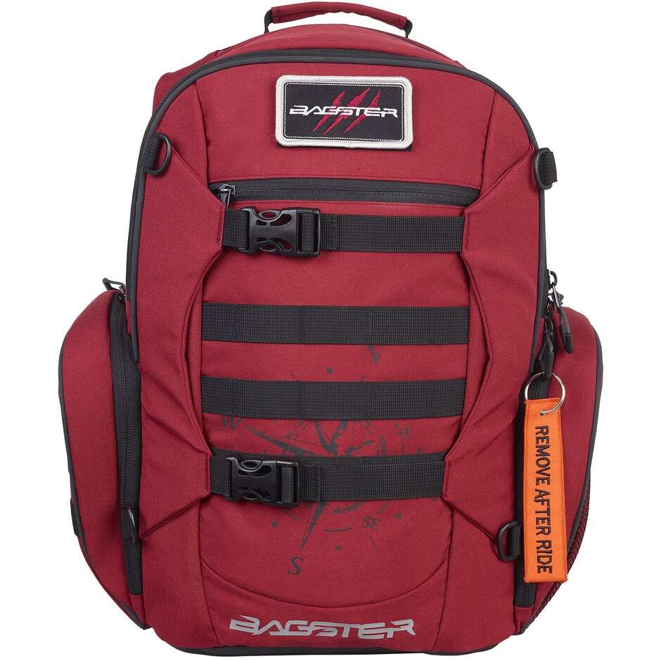 Bagster 28 Liter Wind Technischer Motorradrucksack, Rot