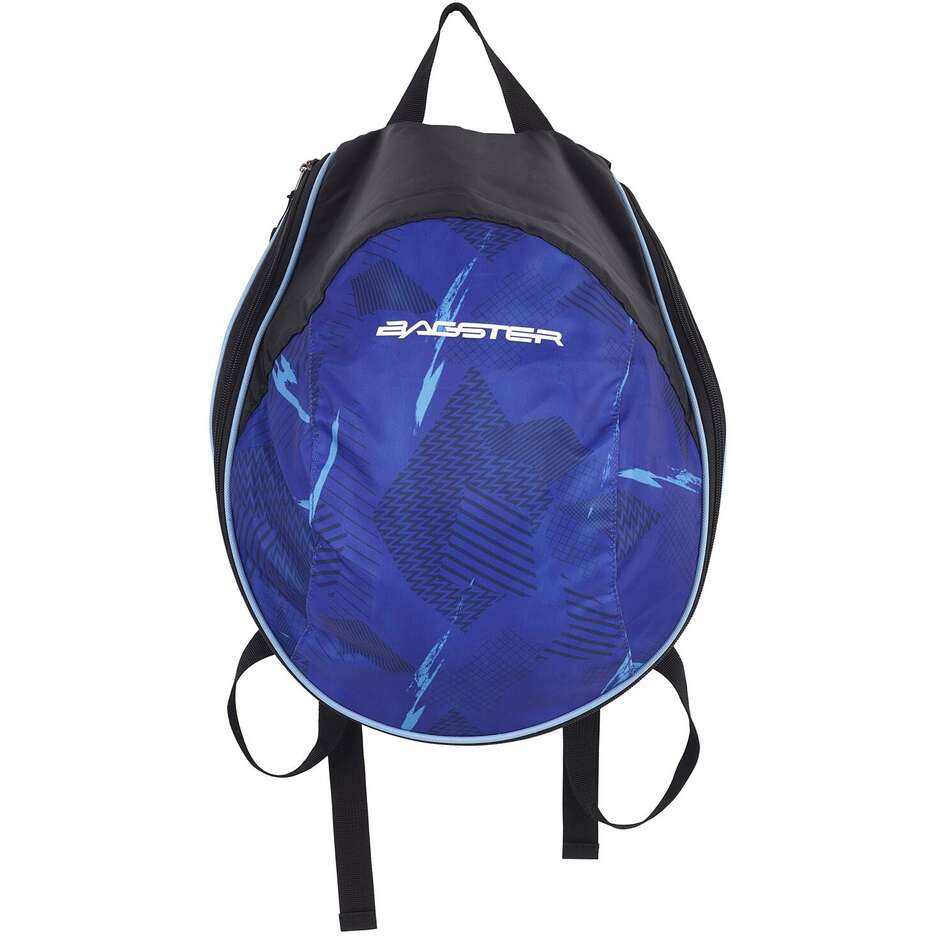 Bagster Motorcycle Backpack with PIX Helmet Holder, Blue