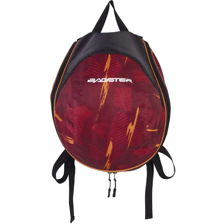 Bagster Motorcycle Backpack with PIX Helmet Holder, Red