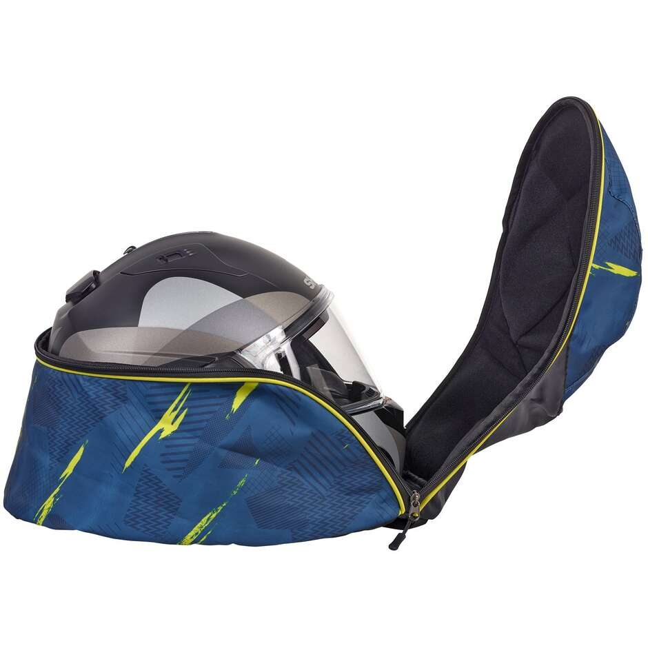 Bagster Motorradrucksack mit PIX-Helmhalterung, Blau