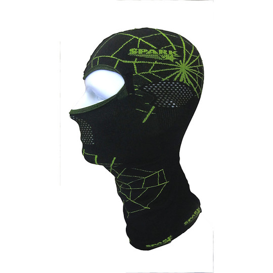 Balaclava Motorcycle Technical Spark Spider Black Fluo