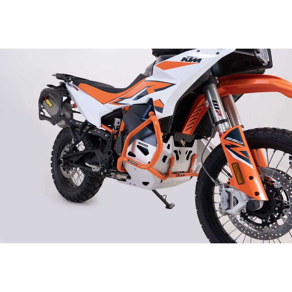Barra di Protezione Motore Arancione Sw-Motech SBL.04.521.10001/EB Per KTM 790 Adv/R (19-21); 890 Adv/R (20-22)
