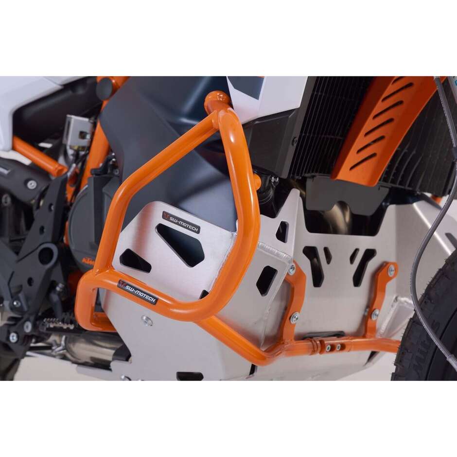 Barra di Protezione Motore Arancione Sw-Motech SBL.04.521.10001/EB Per KTM 790 Adv/R (19-21); 890 Adv/R (20-22)