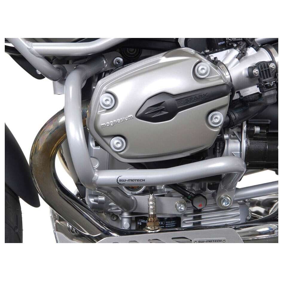 Barra di Protezione Motore Argento Sw-Motech SBL.07.562.100 per BMW R 1200 GS (04-12)