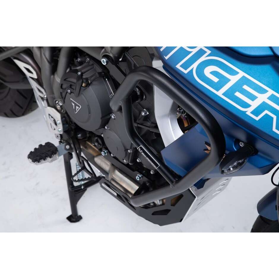 Barra di Protezione Motore Nero Sw-Motech SBL.11.553.10001/B per Triumph Tiger 800 (15-20)
