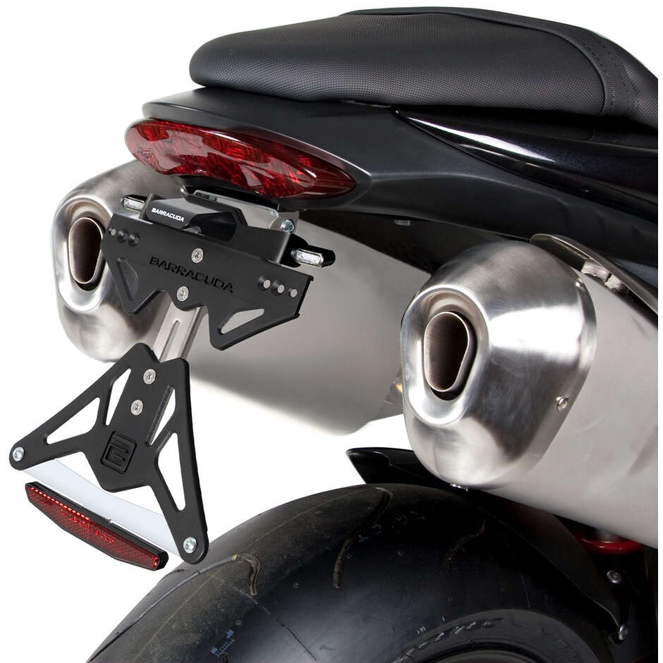 Barracuda Motorcycle License Plate Holder Specific for Triumph SPEED TRIPLE (2011-15)