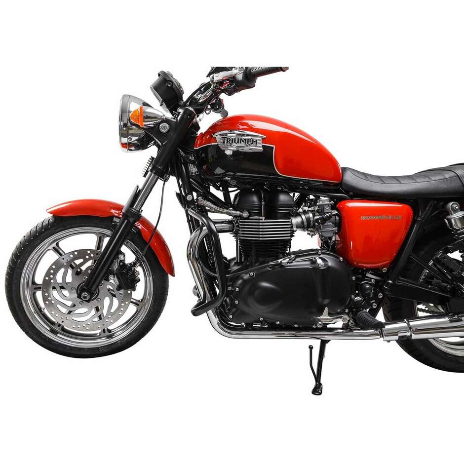 Barre de protection moteur noire Sw-Motech SBL.11.249.10000/B pour Triumph Thruxton, Bonneville (04-16)