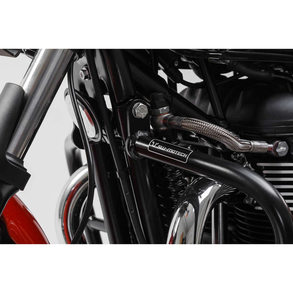 Barre de protection moteur noire Sw-Motech SBL.11.249.10000/B pour Triumph Thruxton, Bonneville (04-16)