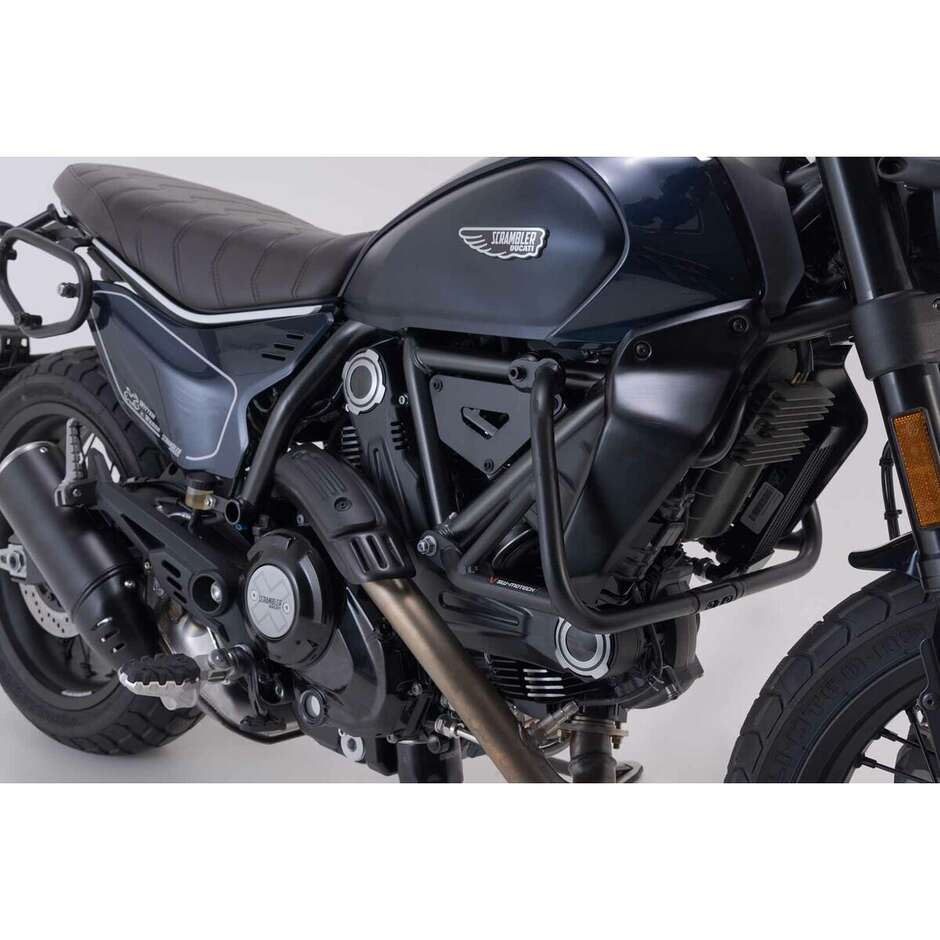 Barre de protection moteur noire Sw-Motech SBL.22.088.10000/B pour Ducati Scrambler Nightshift/ Full Throttle (23-24)