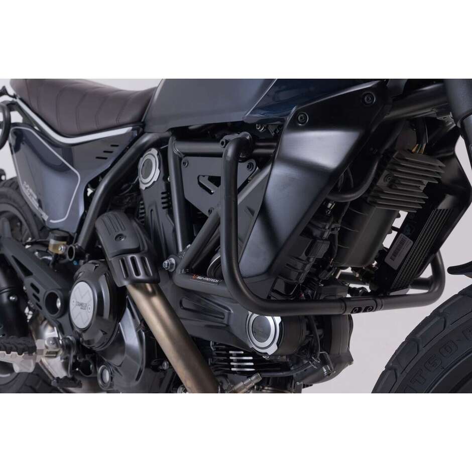 Barre de protection moteur noire Sw-Motech SBL.22.088.10000/B pour Ducati Scrambler Nightshift/ Full Throttle (23-24)