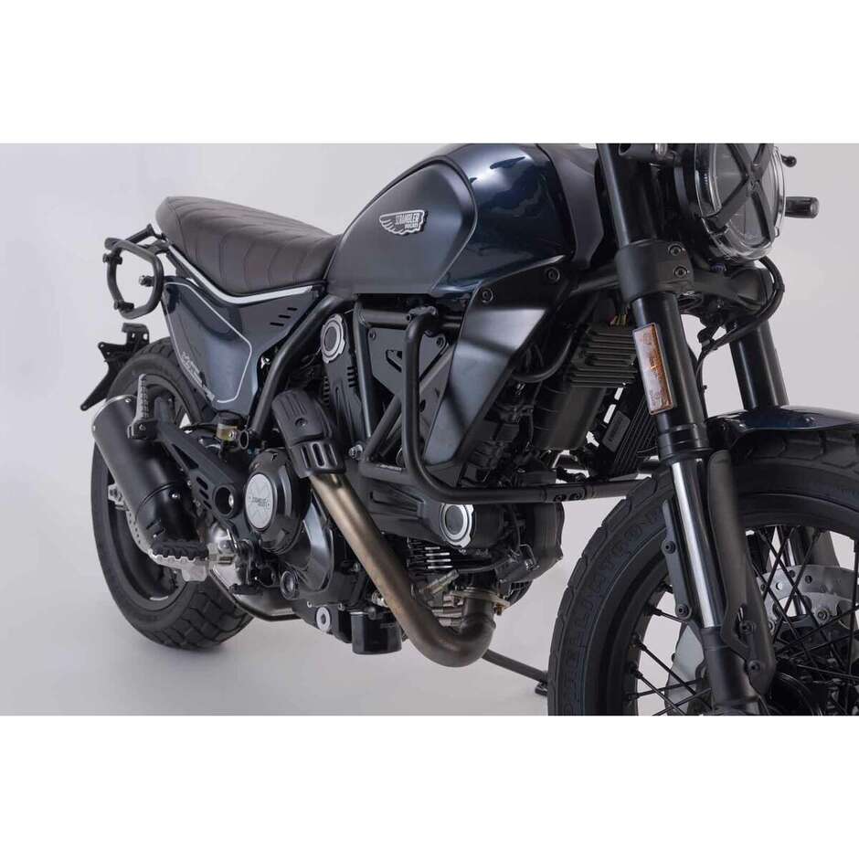 Barre de protection moteur noire Sw-Motech SBL.22.088.10000/B pour Ducati Scrambler Nightshift/ Full Throttle (23-24)