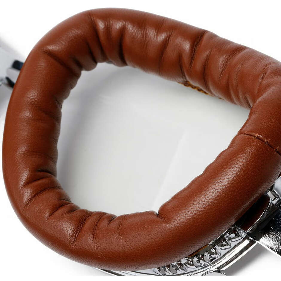 Baruffaldi Brille Moto INTE 259 Custom Vintage Leder Schokolade