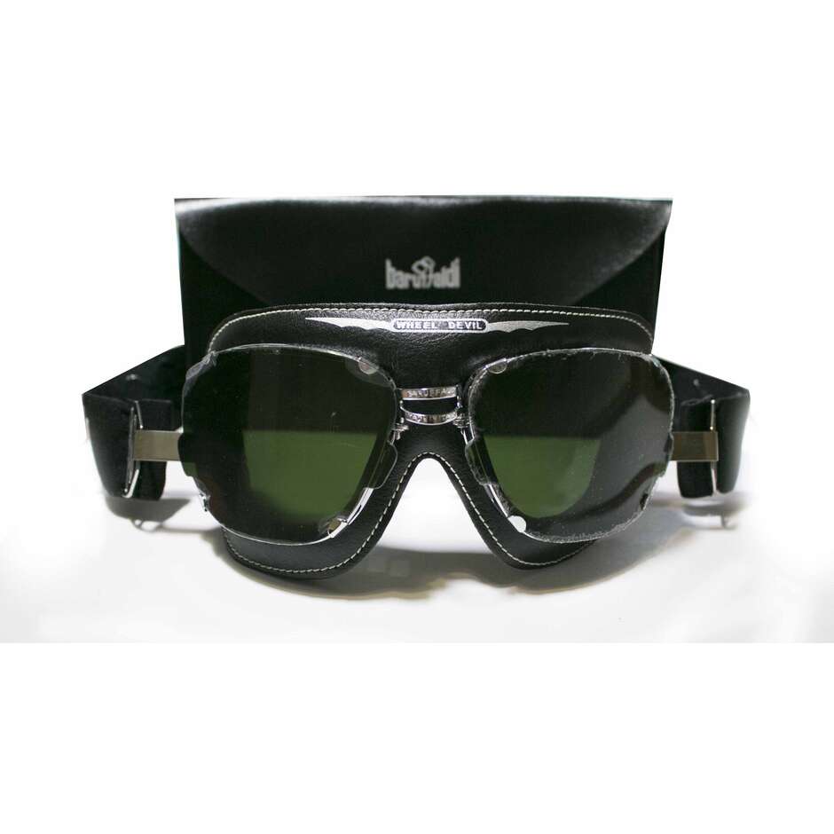 Baruffaldi goggles Moto Supercompetition Custom Vintage Black Leather