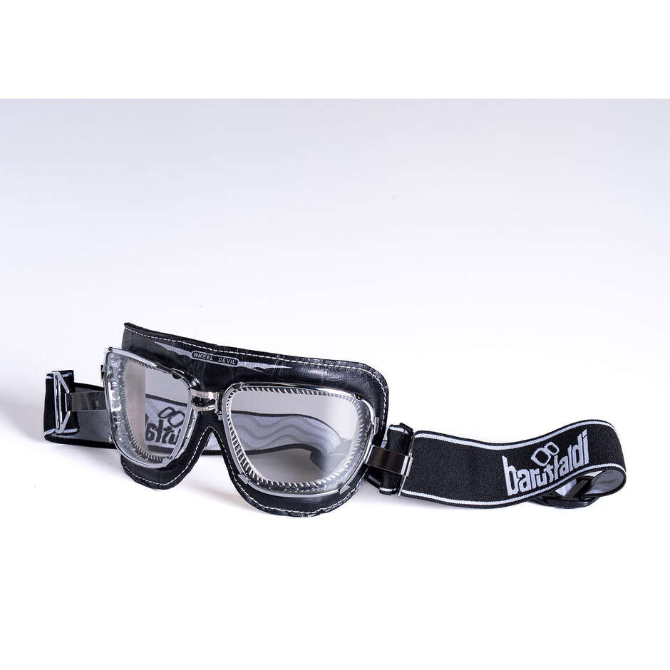 Baruffaldi goggles Moto Supercompetition Custom Vintage Leather Black Crocco