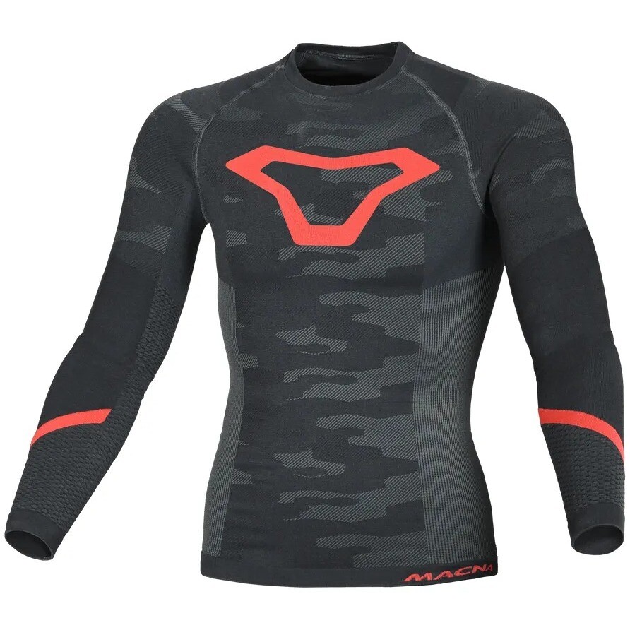 Baselayer Macna Ganzjahresshirt Schwarz Grau Rot