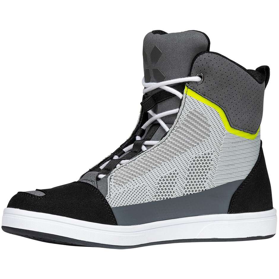 Baskets Moto Ixs Rapid-Air 1.0 Gris Clair-Noir