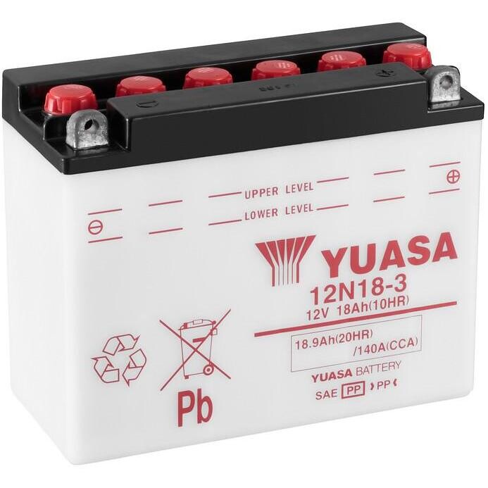 Batteria Moto 12n18-3 12v/18ah taglia unica