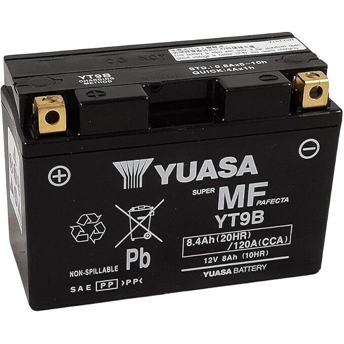 Batteria Moto yt9b (sigillata attivata - factory seale taglia un