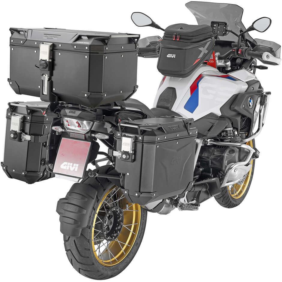 Bauletto Moto Monokey Givi OBK58 TREKKER OUTBACK EVO Allumino Nero 58 Litri