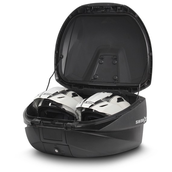 Bauletto Moto Top Case Shad SH59X Espandibile da 46 a 59 Litri Cover Alluminio 