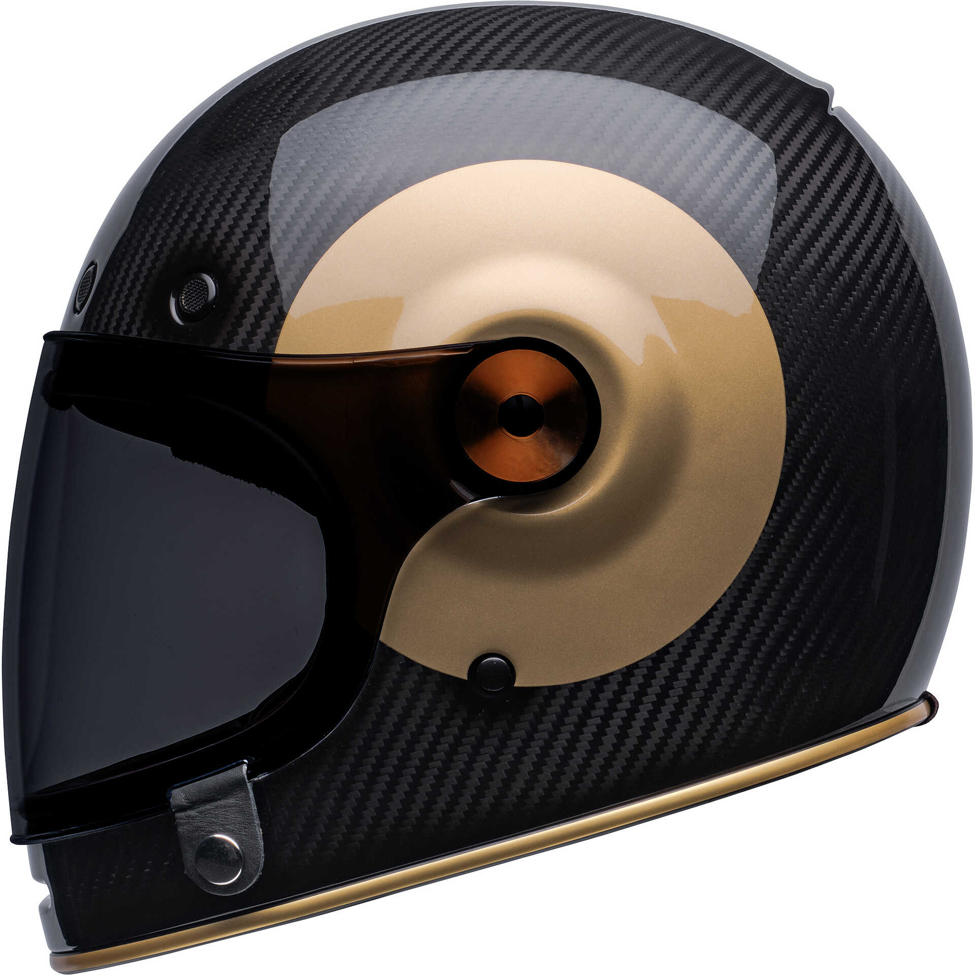 Bell BULLIT CARBON TT Custom Integral Motorcycle Helmet Black Gold For ...