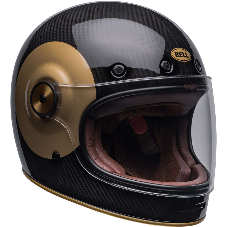 Bell BULLIT CARBON TT Custom Integral Motorcycle Helmet Black Gold