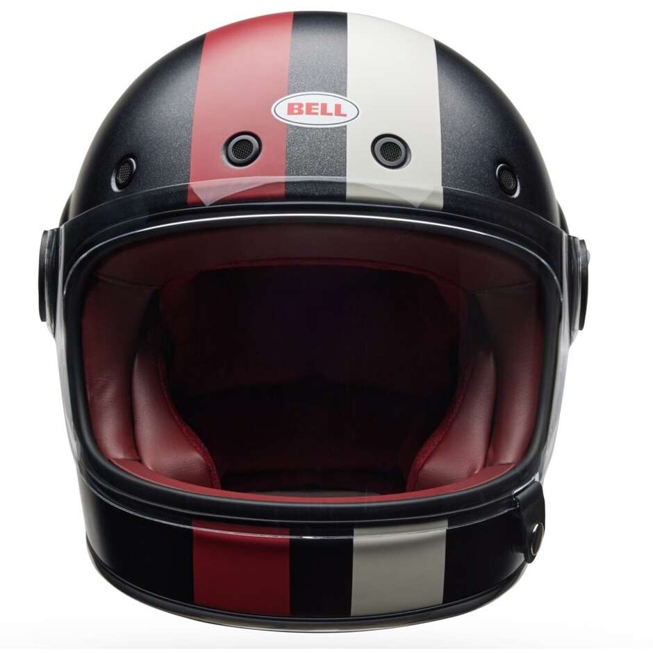 Bell Bullitt GT Command Custom Full Face Motorcycle Helmet, Matte Black/White