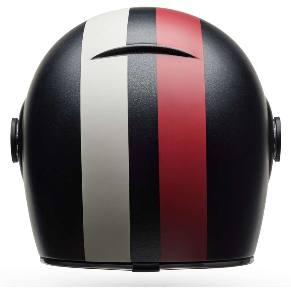 Bell Bullitt GT Command Custom Full Face Motorcycle Helmet, Matte Black/White