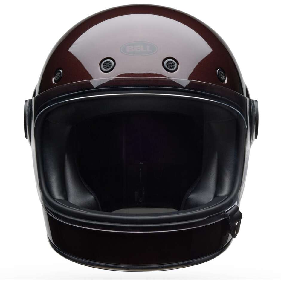 Bell Bullitt GT TT Custom Full Face Motorcycle Helmet Brown Black