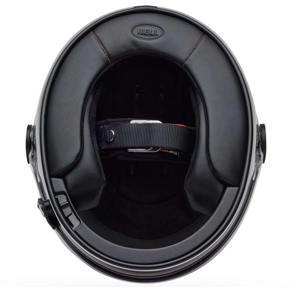 Bell Bullitt GT TT Custom Full Face Motorcycle Helmet Brown Black